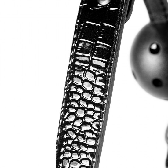 Blaze Luxury Fetish Ball Gag Black Blaze Luxury Fetish Ball Gag Black