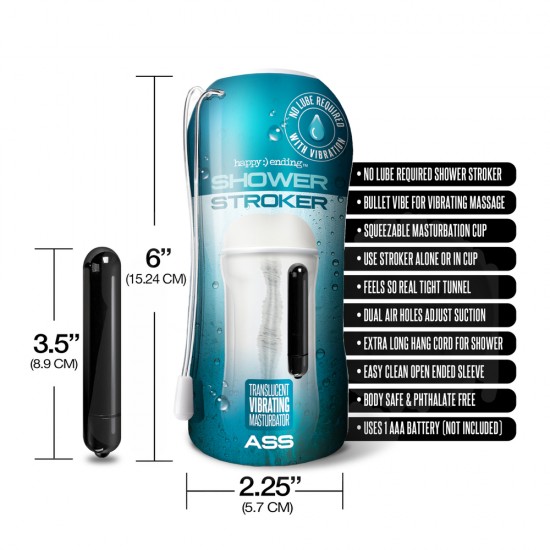 Happy Ending Vibrating Ass Shower Stroker Happy Ending Vibrating Ass Shower Stroker