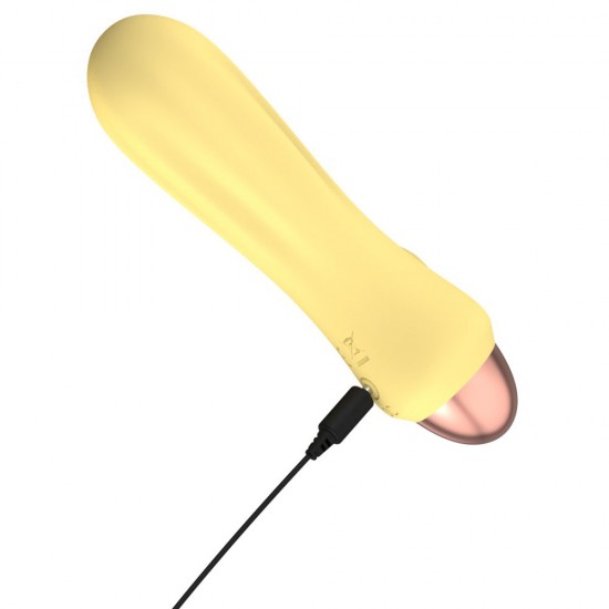 Cuties Silk Touch Rechargeable Mini Vibrator Yellow Cuties Silk Touch Rechargeable Mini Vibrator Yellow