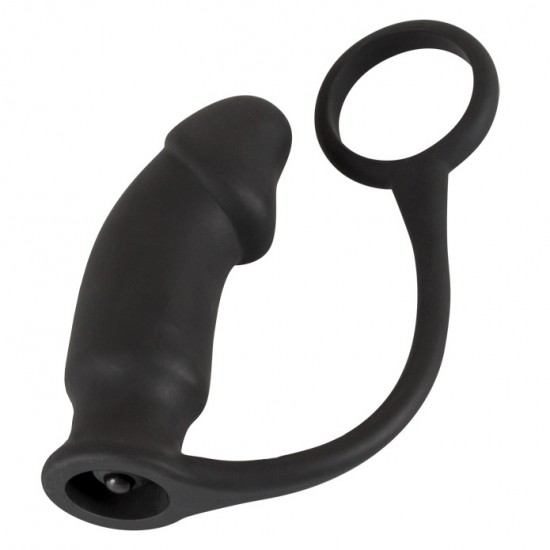 Black Velvets Vibrating Anal Plug And Cock Ring