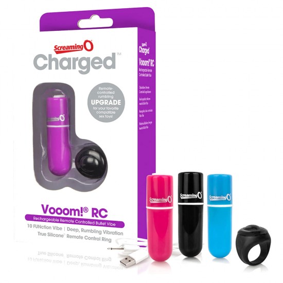 Screaming O Charged Vooom Pink Remote Control Bullet Vibe