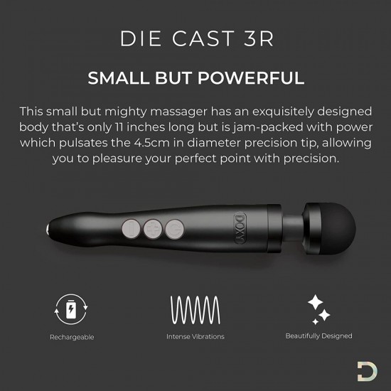 Doxy Die Cast 3 Rechargeable Wand Matte Black