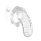 Man Cage 11  Male 4.5 Inch Clear Chastity Cage With Anal Plug