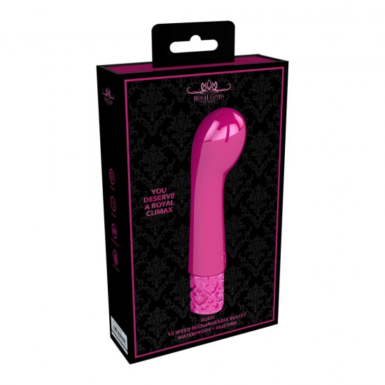 Royal Gems Bijou Rechargeable Silicone Bullet Pink Royal Gems Bijou Rechargeable Silicone Bullet Pink