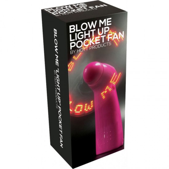 Blow Me Light Up Pocket Fan Pink