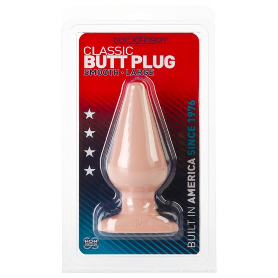 Classic Smooth Butt Plug Large Flesh Pink