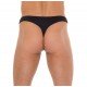 Mens Black GString With A Net Pouch