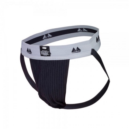 Bike Jockstrap Black with 2 Inch Waistband