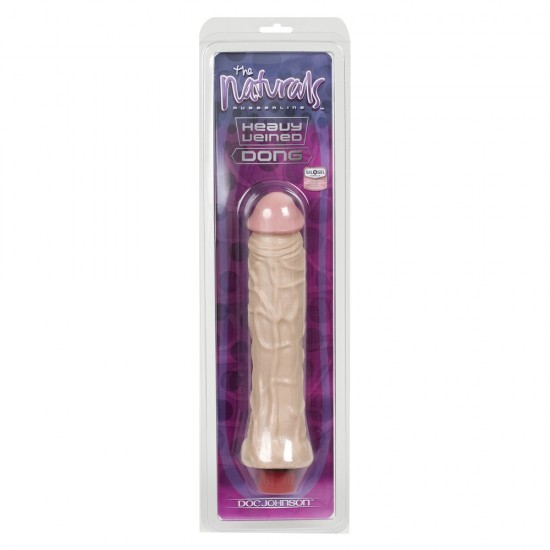 The Naturals Heavy Veined 8 Inch Vibrating Dong Thin