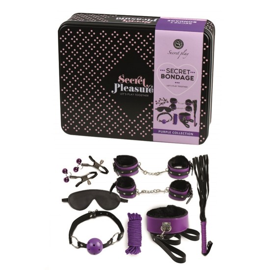 Secret Bondage Kit Black And Purple Collection