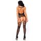 Leg Avenue Strappy Rose Lace Bodystocking UK 8  14