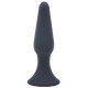 Medium Classic Black Silicone Butt Plug