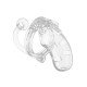 Man Cage 10  Male 3.5 Inch Clear Chastity Cage With Anal Plug