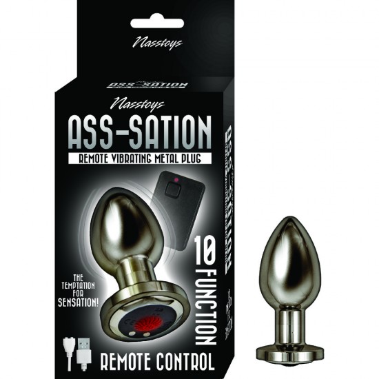 Ass Sation Remote Vibrating Butt Plug Black
