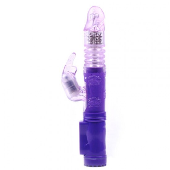 Rabbit Vibrator With Thrusting Motion Purple