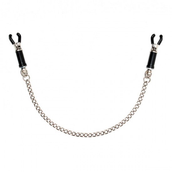 Silver Nipple Clamps With Chain